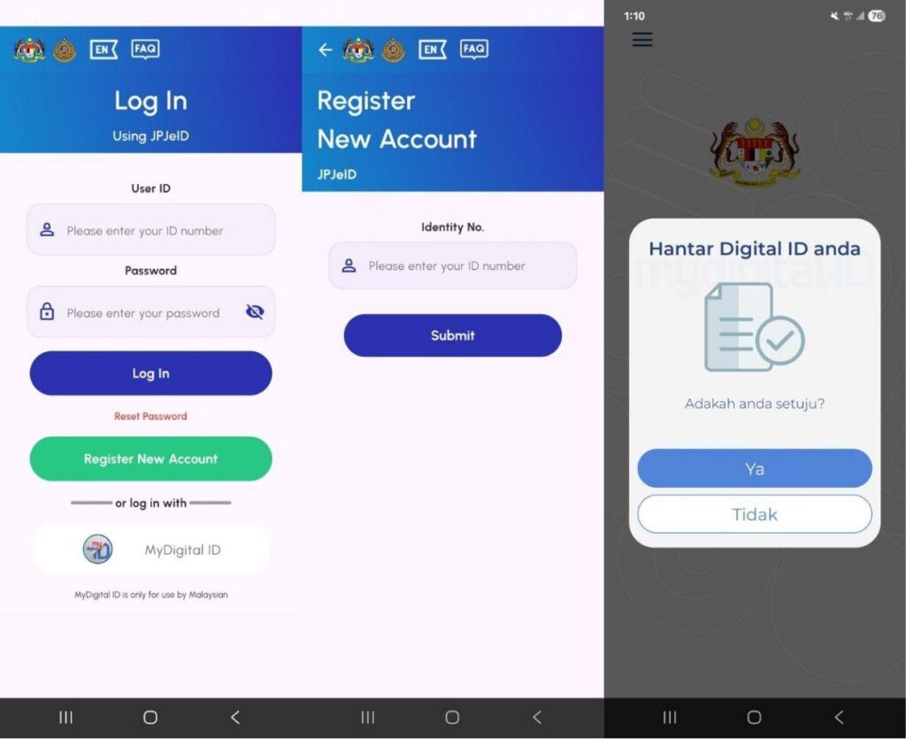 MyJPJ应用程式下载页面和查看路税驾照指南

